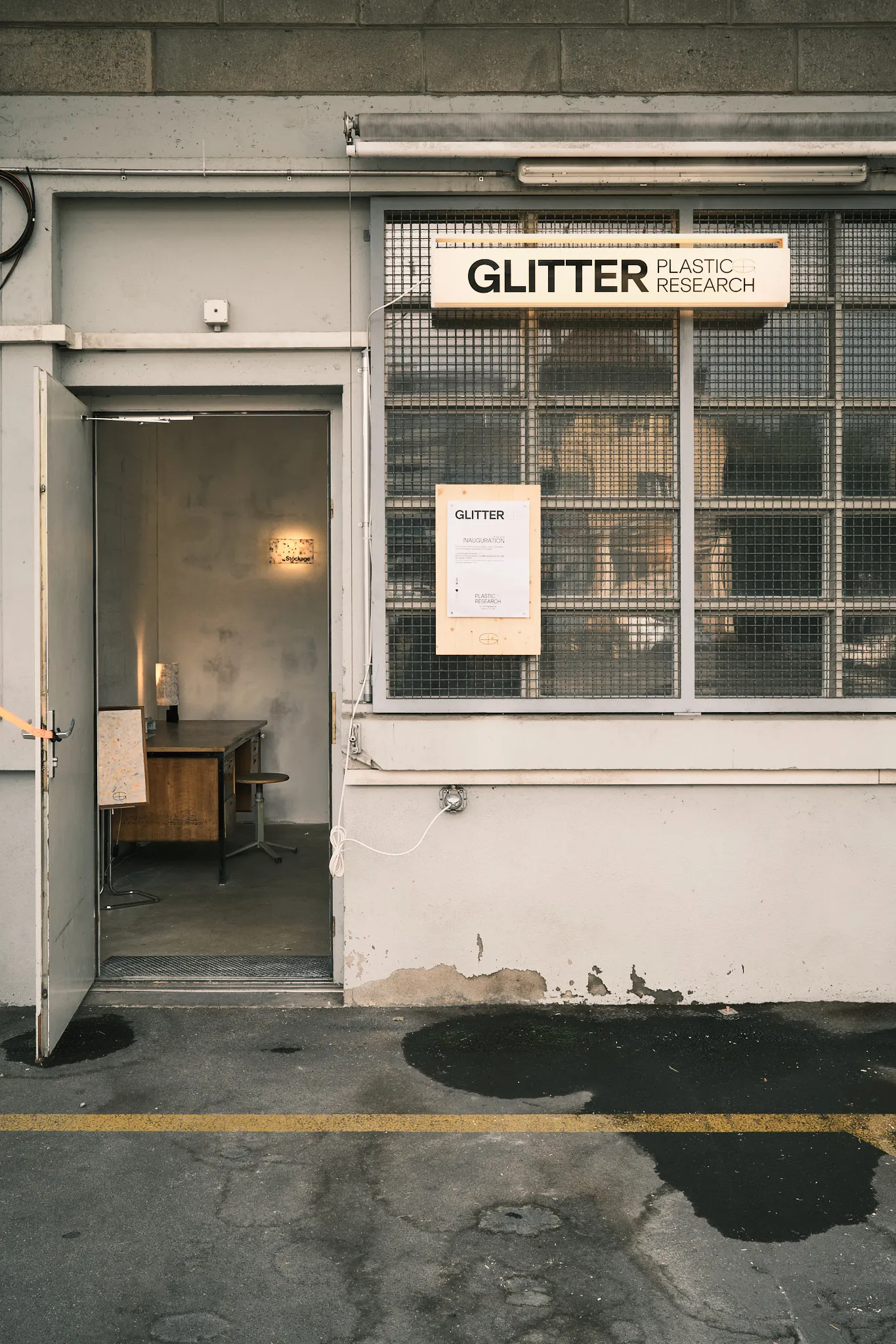 Entrée de l'atelier Glitter aux Charmilles