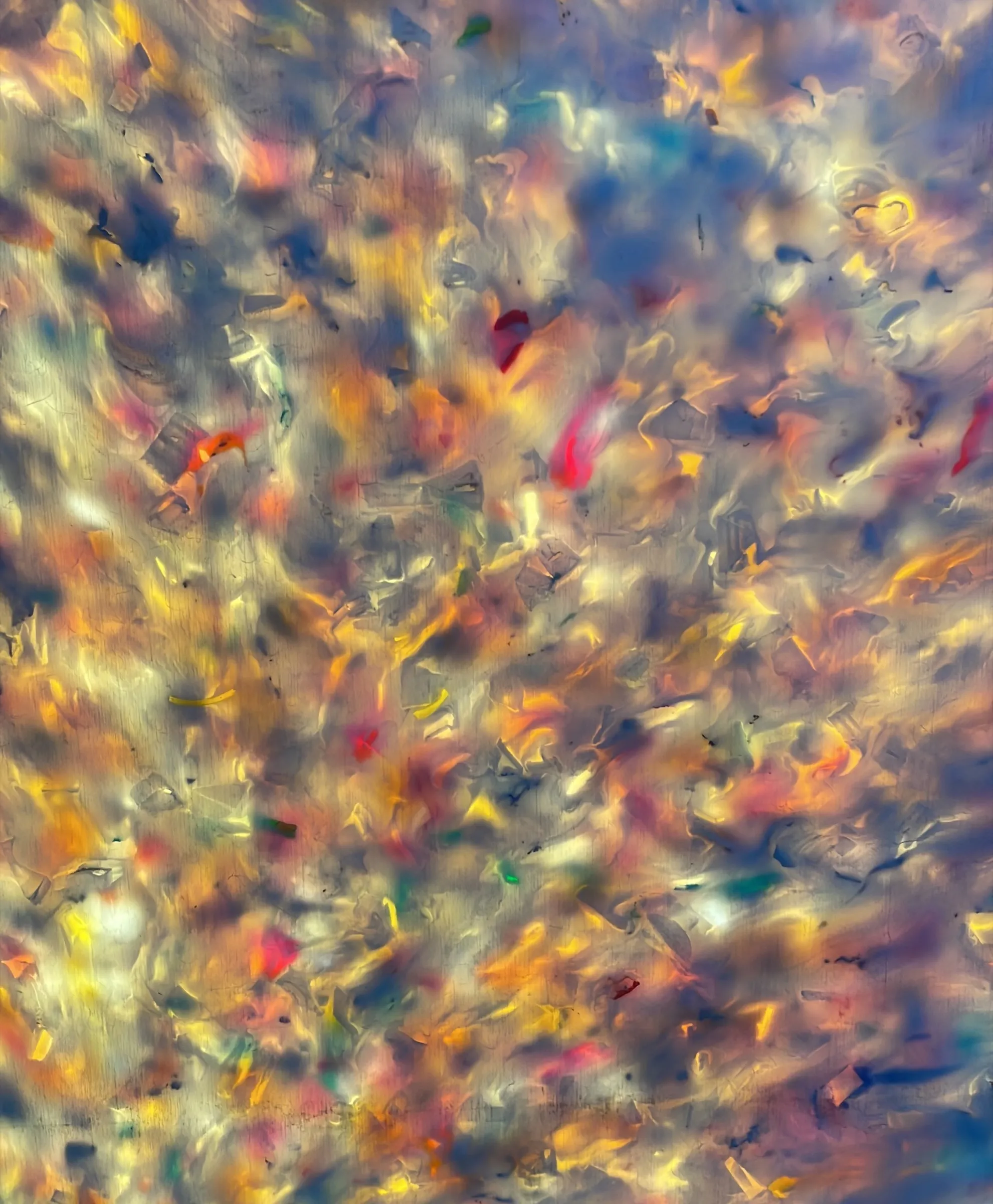 Surface mouchetée d'un panneau en plastique recyclé Glitter